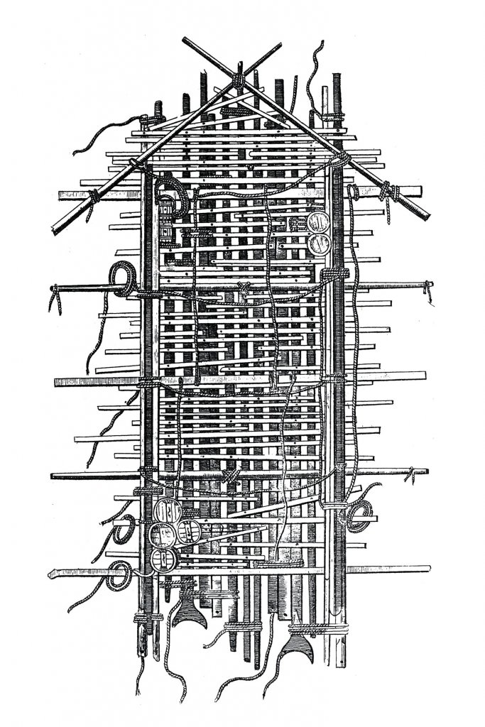 Plan of the raft of the Medusa © Alexandre Corréard