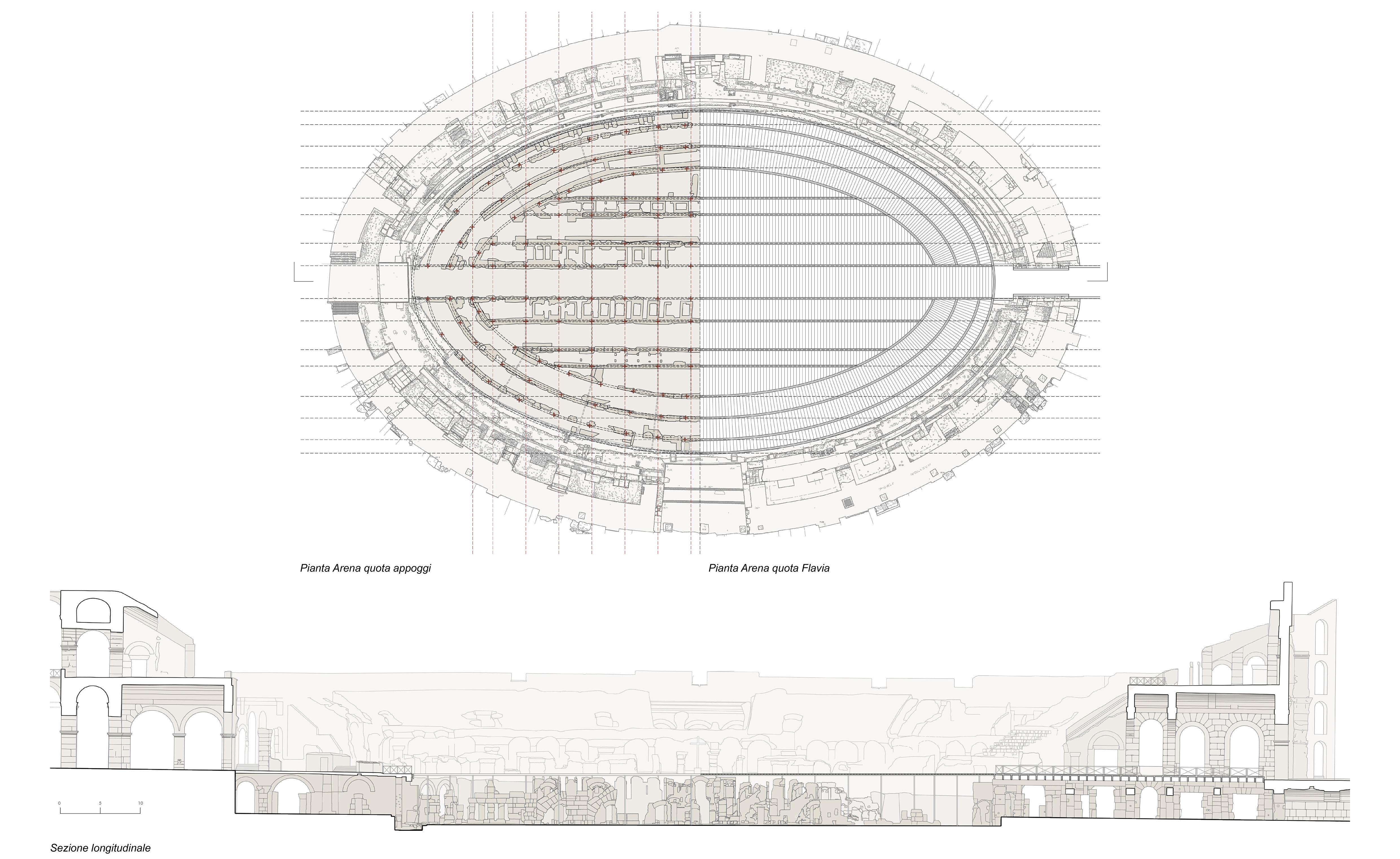 1 - Pianta e sezione | Plan and section - Courtesy Milan Ingegneria, Fabio Fumagalli, Labics