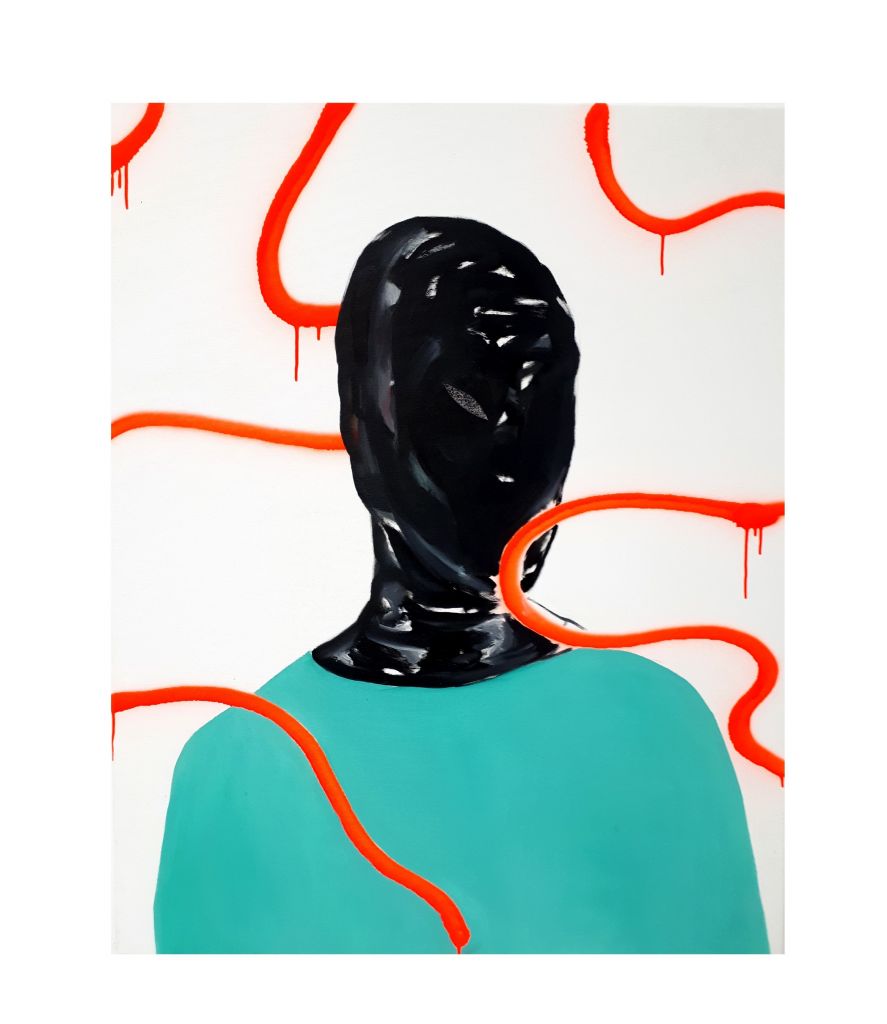 Mathias Bar, Societe Impromptu, ulei pe pânză, 2019