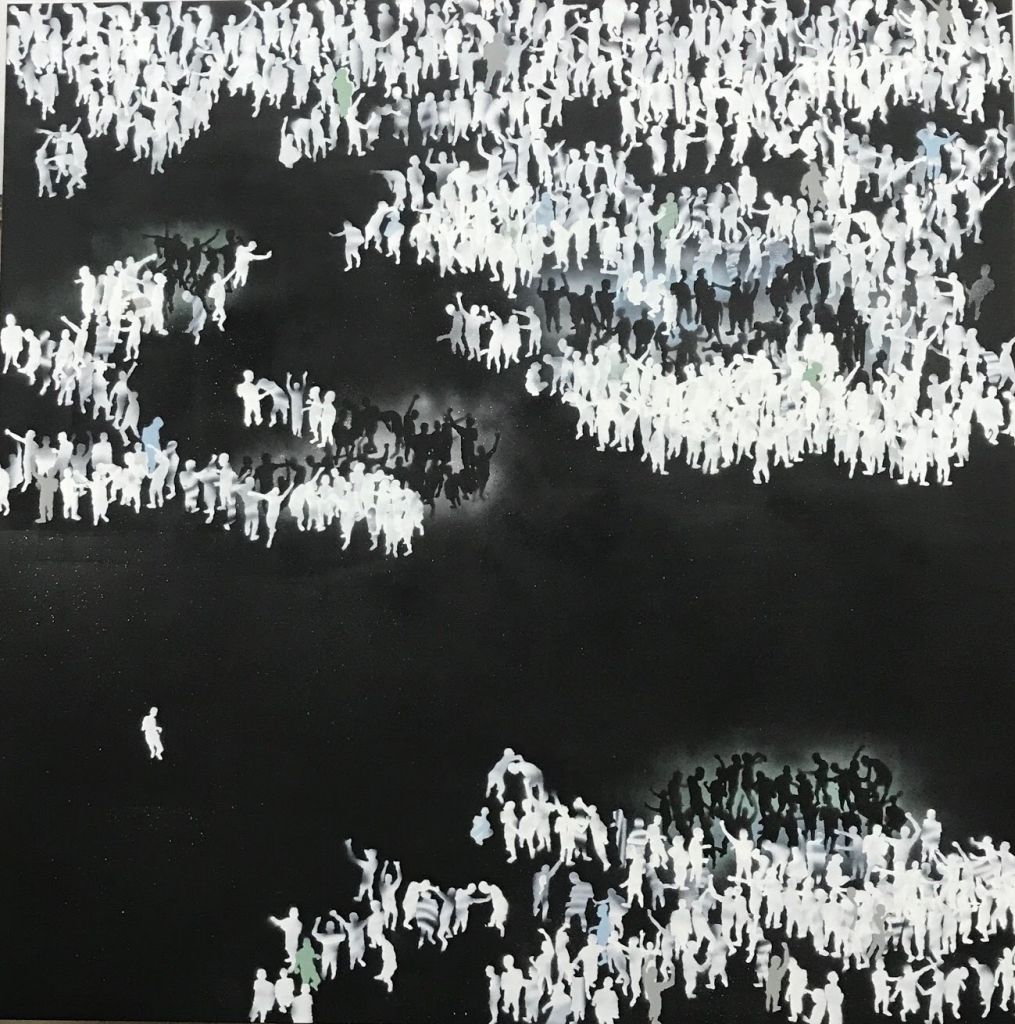 Mircea Constantinescu, ANTS, acrilic pe pânză, 2017