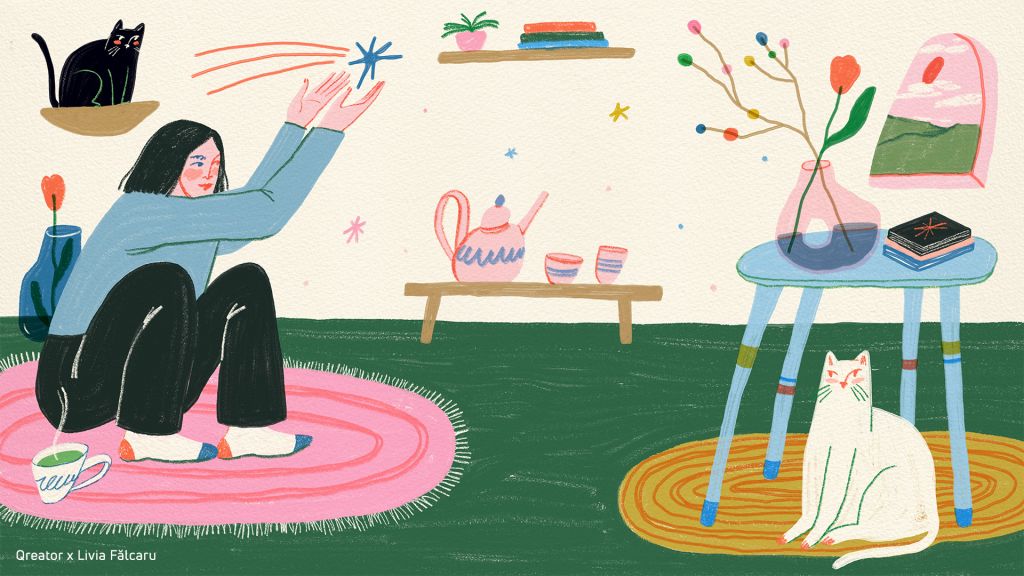 Universul personal al Liviei Fălcaru, redat prin ilustrația proprie.