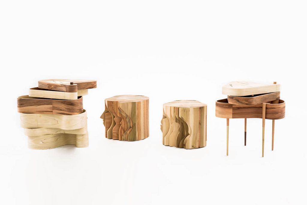 Fâșii orizontale și verticale din lemn