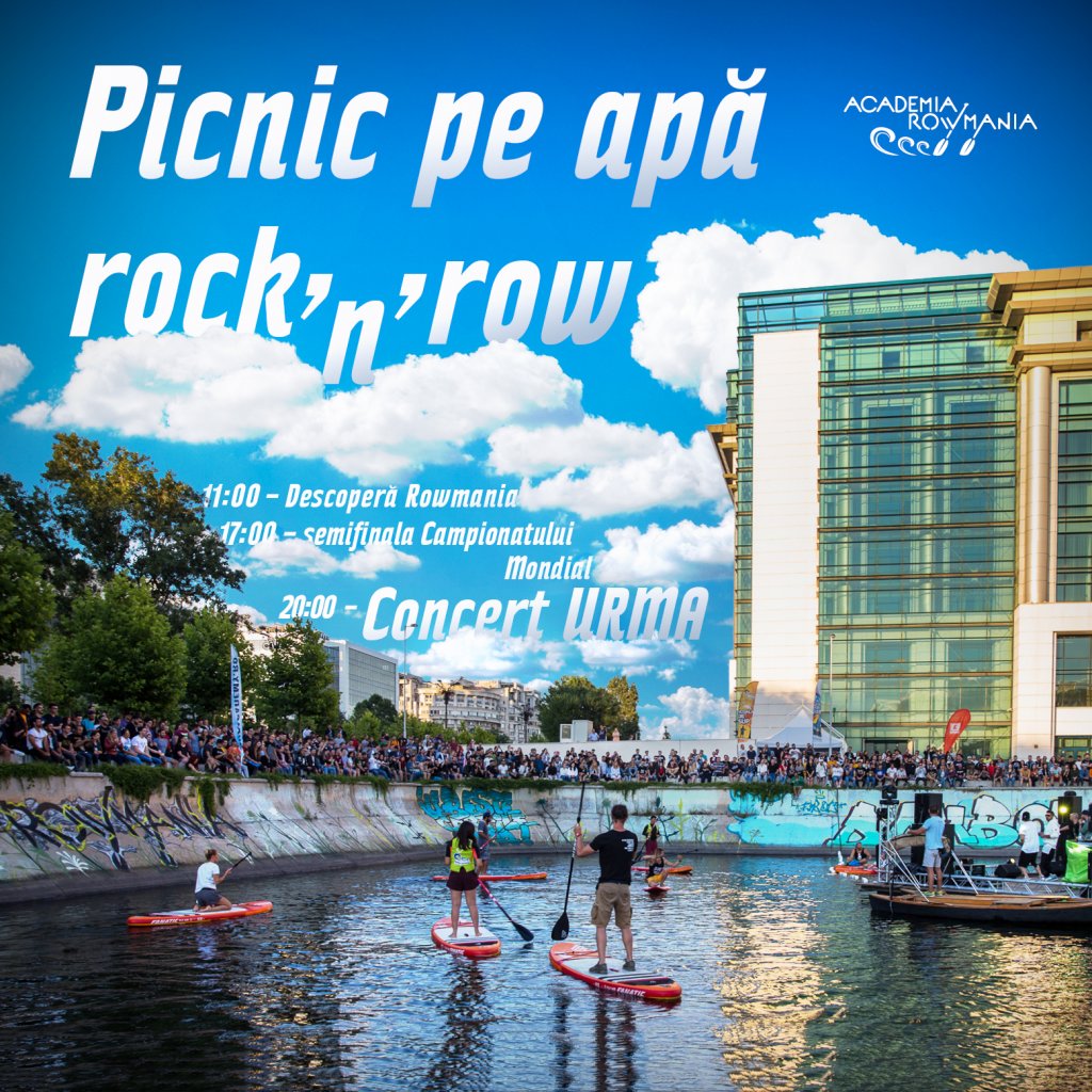 Picnic pe apă: Rock’n’row pe malul Dâmboviței