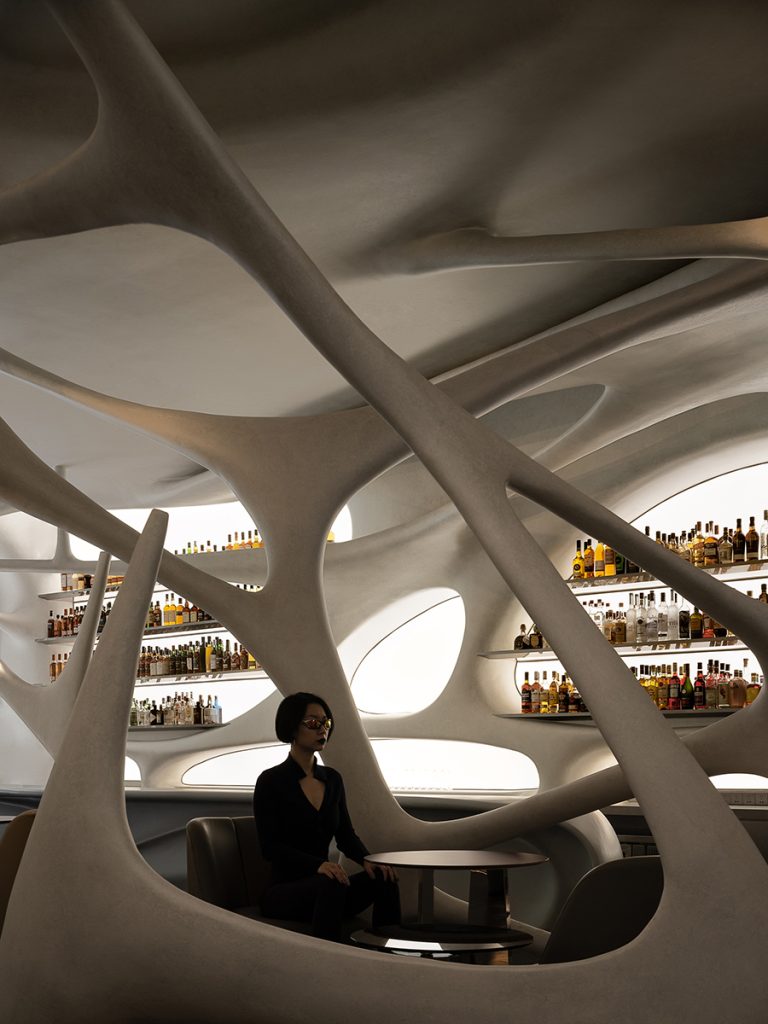 Gips armat cu fibră de sticlă pentru un spațiu unic, pur și radical. Tan90°, Shenzhen, China