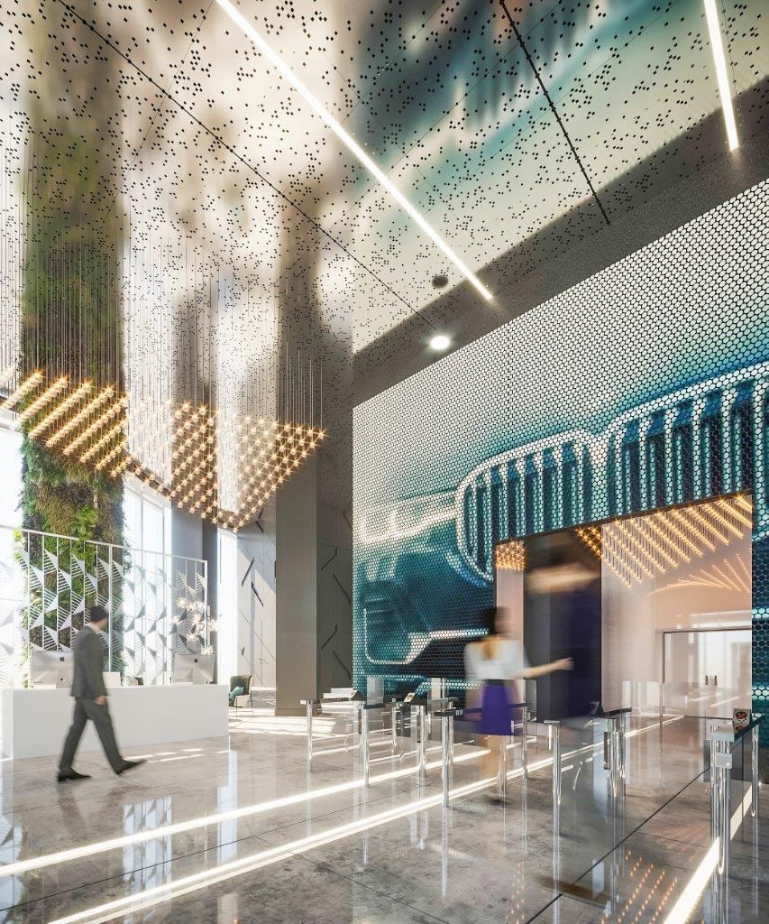 SkyTower investește în noi facilități: lobby high-tech, zonă de evenimente cu amfiteatru și gradină urbană