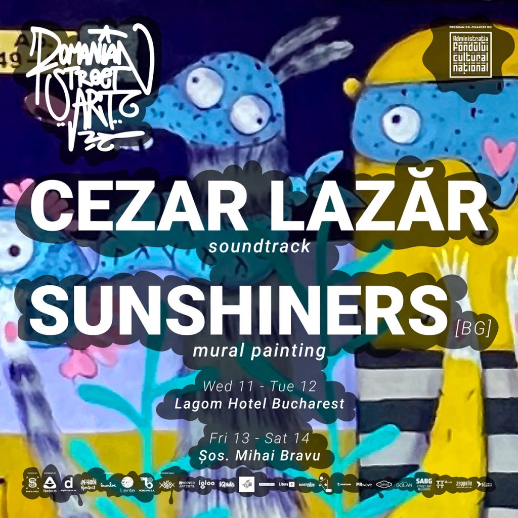 Romanian Street Art cu Sunshiners (mural) și Cezar Lazăr (soundtrack)