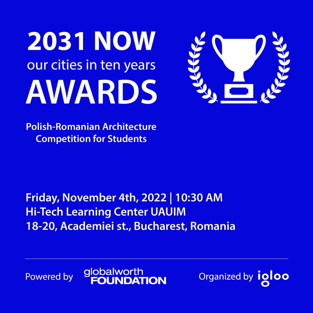 Meet the winners. Globalworth Foundation and Igloo – Habitat and Architecture Association announce the 2031 NOW Awards ceremony