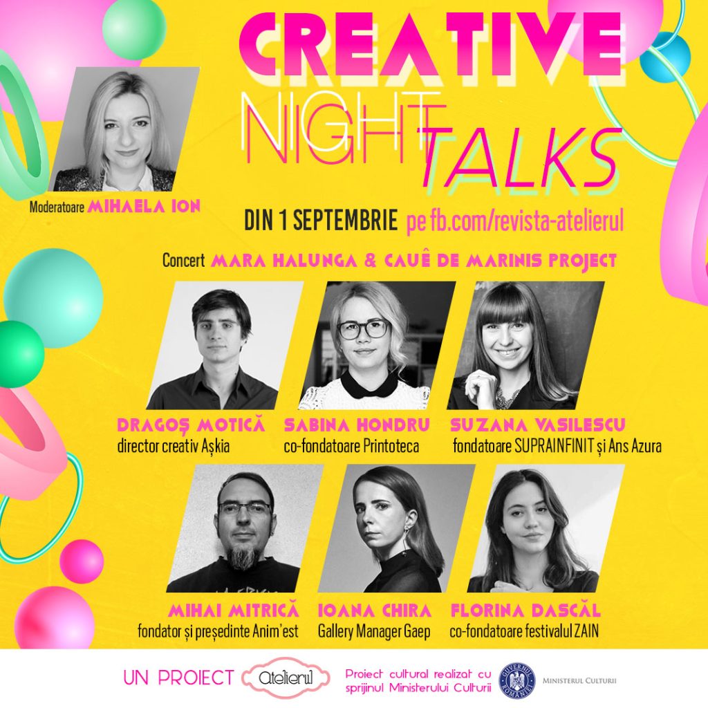Creative Night Talks: artă contemporană, design de produs & industrii creative