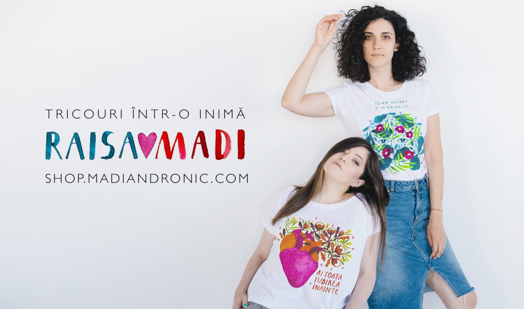 Tricouri într-o inimă semnate Raisa Beicu x Madi Andronic