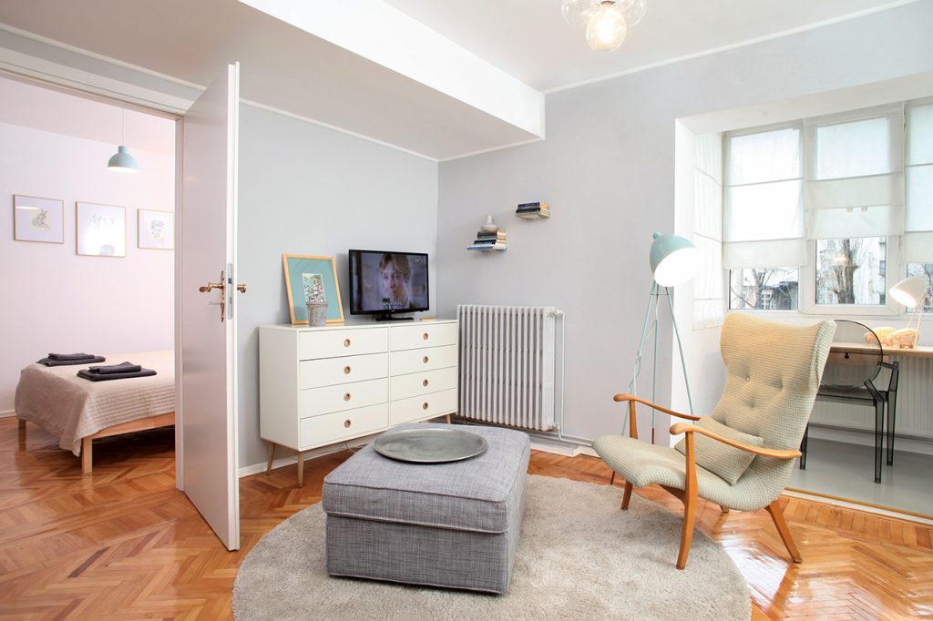 Atmosfera luminoasă și senină într-un apartament de 38 mp