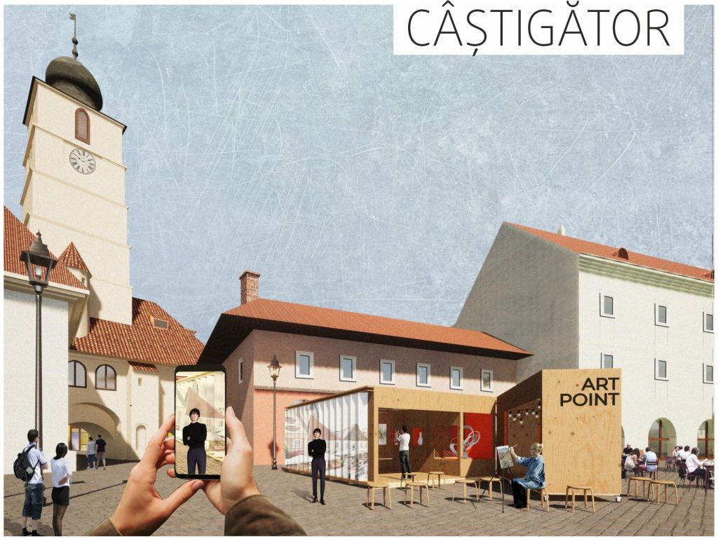 Conceptul unei noi galerii de artă din centrul istoric al Sibiului, selectat în urma Concursului de idei Art Point