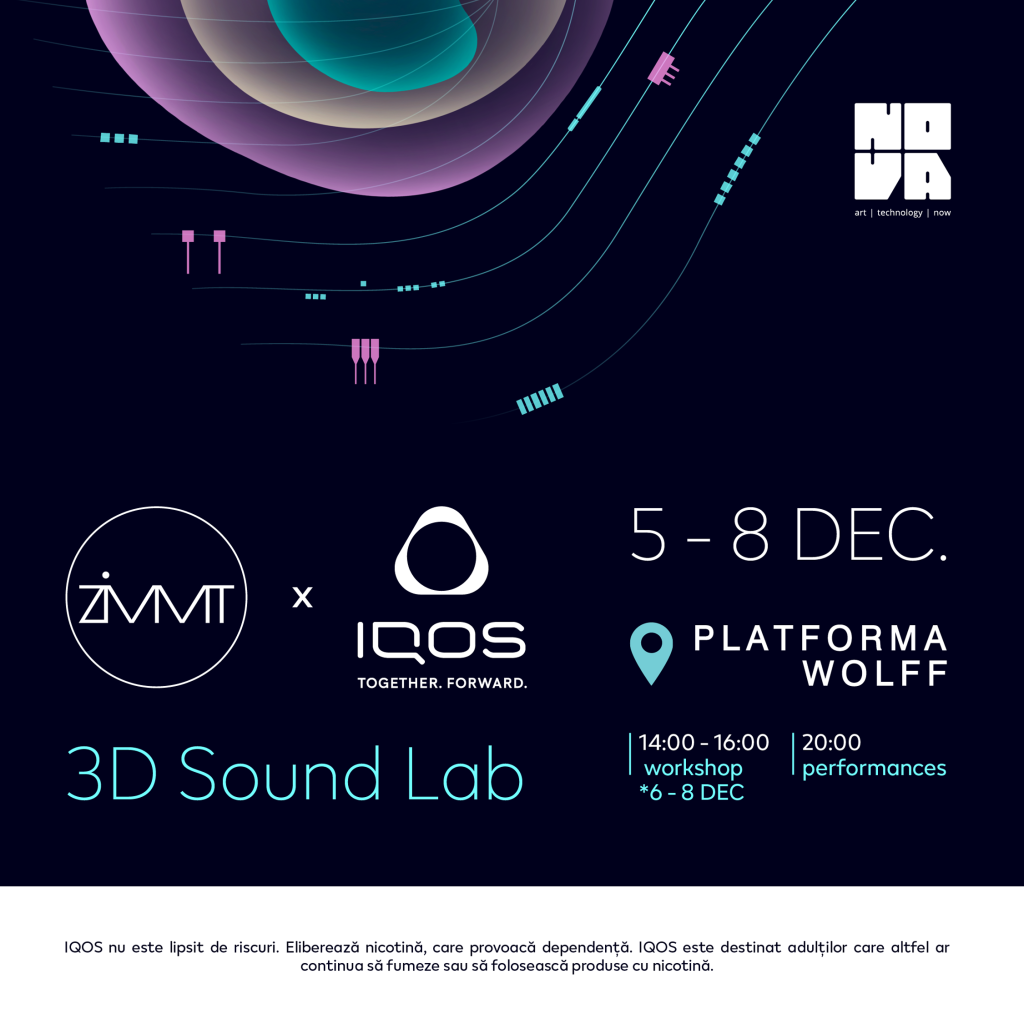 Festivalul NOVA și IQOS prezintă o serie de performance-uri inedite în jurul  instalației inovatoare ZiMMT 3D Sound Lab