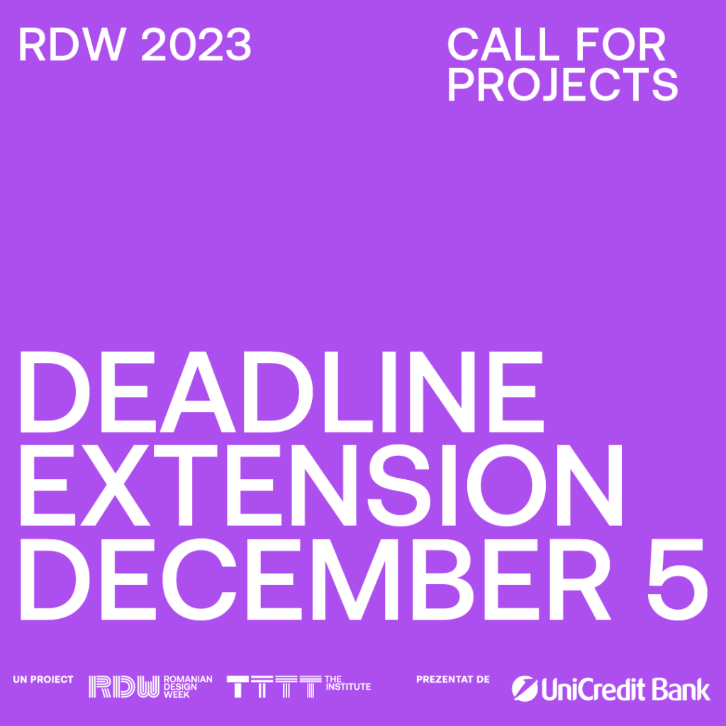 Romanian Design Week 2023: Deadline Extension >> Call for projects