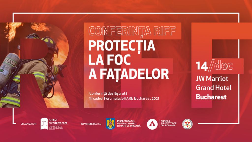 Conferința RIFF – Protecția la foc a fațadelor. Studii de caz și dezbatere | 14 decembrie