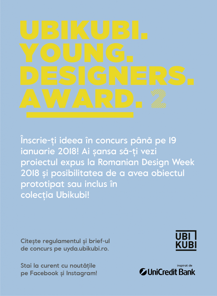 Ediția a doua a concursului de design de produs Ubikubi Young Designers Award