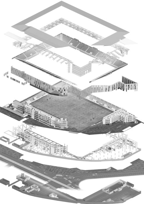 18-07_Stadionul National_Rugby -axonometrie explodata