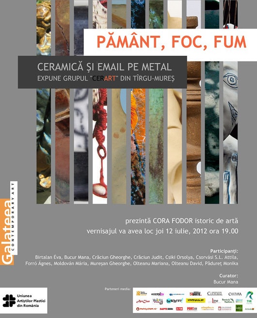 Pământ, foc, fum. Expoziţiei de ceramică şi email pe metal