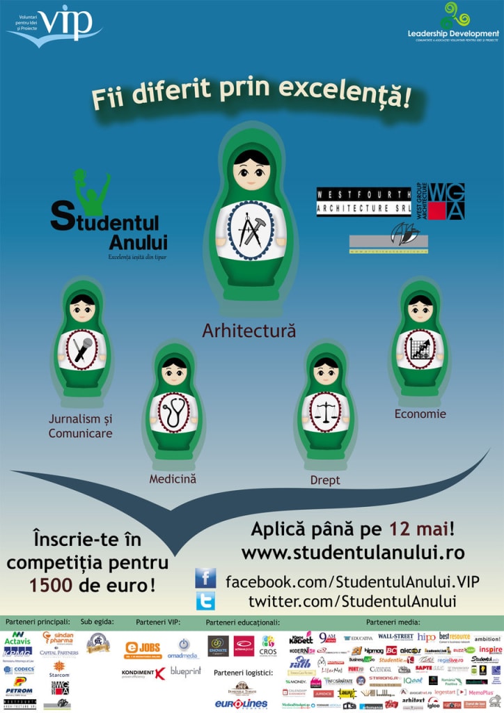 Au început înscrierile pentru titlul de cel mai bun Student al Anului 2013!