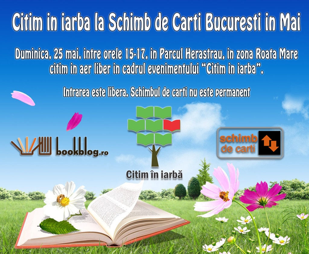 Citim în iarbă la Schimb de Cărţi Bucureşti în luna mai
