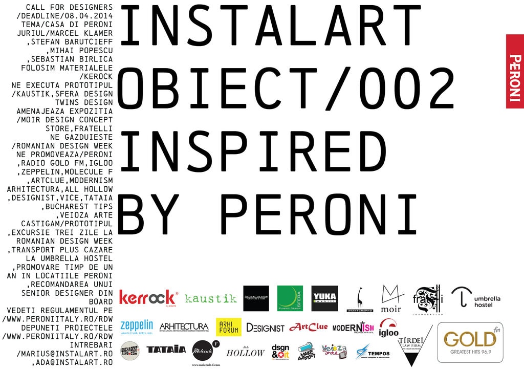 Câştigătorii proiectului INSTALART/ Obiect/ 002. Inspired by Peroni, care vor merge la Romanian Design Week
