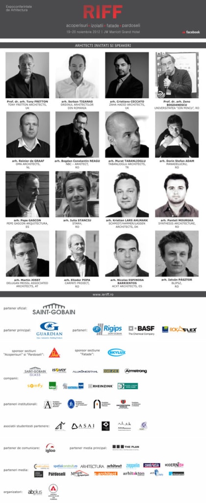 RIFF 2012, cu arhitecţi premiaţi, pe 19 şi 20 noiembrie