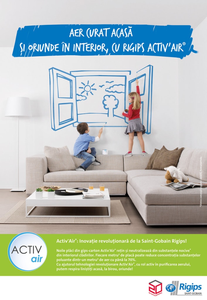 Saint-Gobain Rigips aduce în premieră în România tehnologia Activ’Air