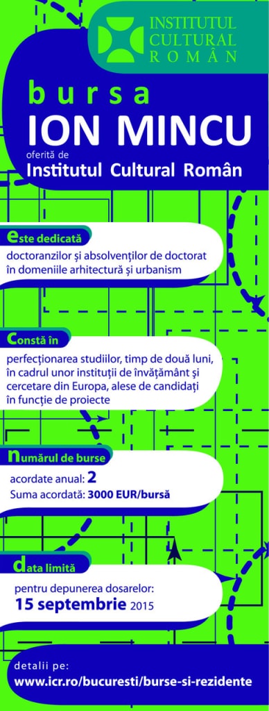 Bursele „Ion Mincu” oferite de Institutul Cultural Român