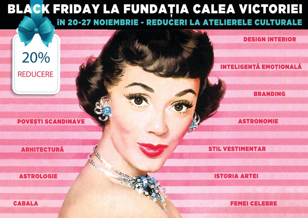 Black Friday la Fundația Calea Victoriei: 20% reducere la cursuri