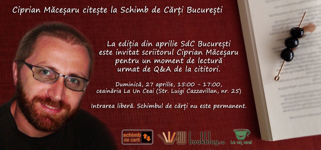 Scriitorul Ciprian Măceşaru se întâlneşte cu cititorii la Schimb de Cărţi Bucureşti