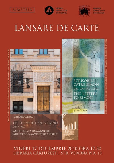 Dublă lansare de carte în memoria G.M. Cantacuzino