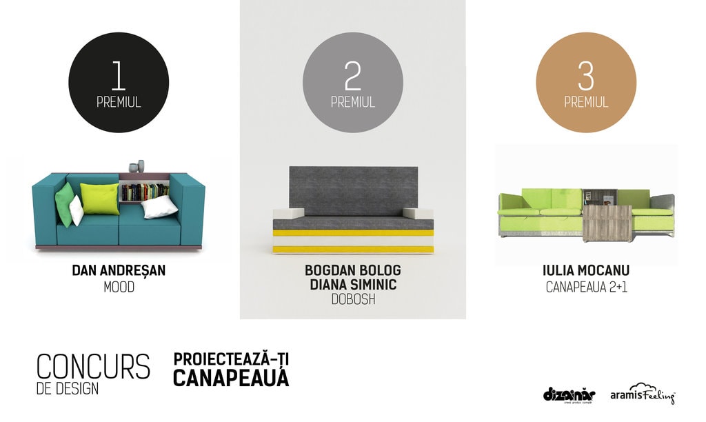 Au fost desemnați câștigătorii concursului Proiectează-ți canapeaua