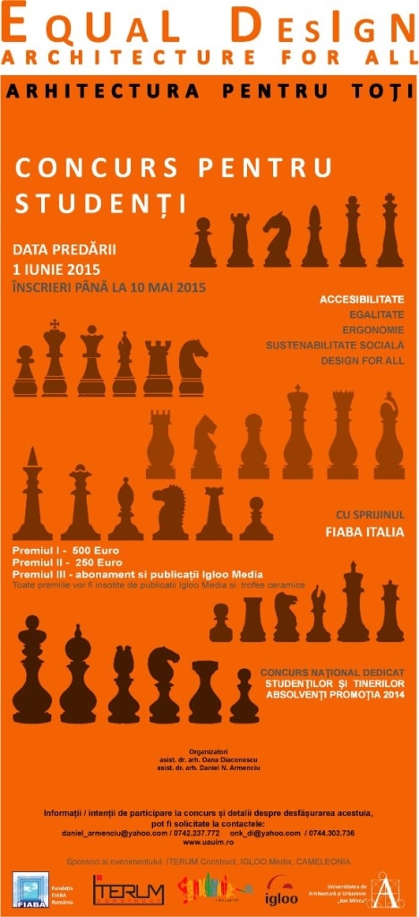 Concurs Equal Design Architecture for all / Arhitectura pentru toţi