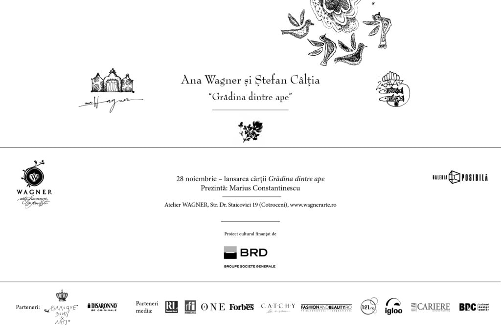 Pictorul Ştefan Câlţia şi Ana Wagner lansează în 28 Noiembrie 2013 ”Grădina dintre ape”