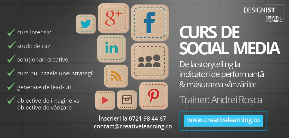 CREATIVE LEARNING lansează în sesiunea de toamnă 3 cursuri noi:  Personal Branding, Social Media, Nutriție & Wellbeing