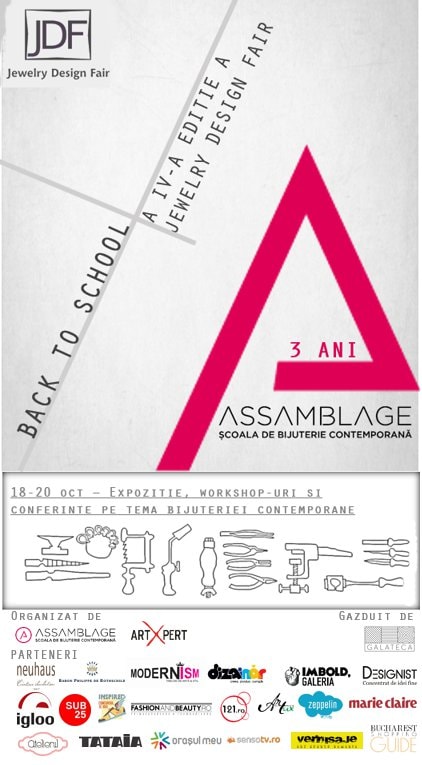 A IV-A EDIŢIE A JEWELRY DESIGN FAIR REUNEŞTE 30 DESIGNERI ABSOLVENŢI AI ASSAMBLAGE ŞCOALA DE BIJUTERIE CONTEMPORANĂ