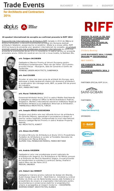 10 speakeri internationali de exceptie au confirmat prezenta la RIFF 2014