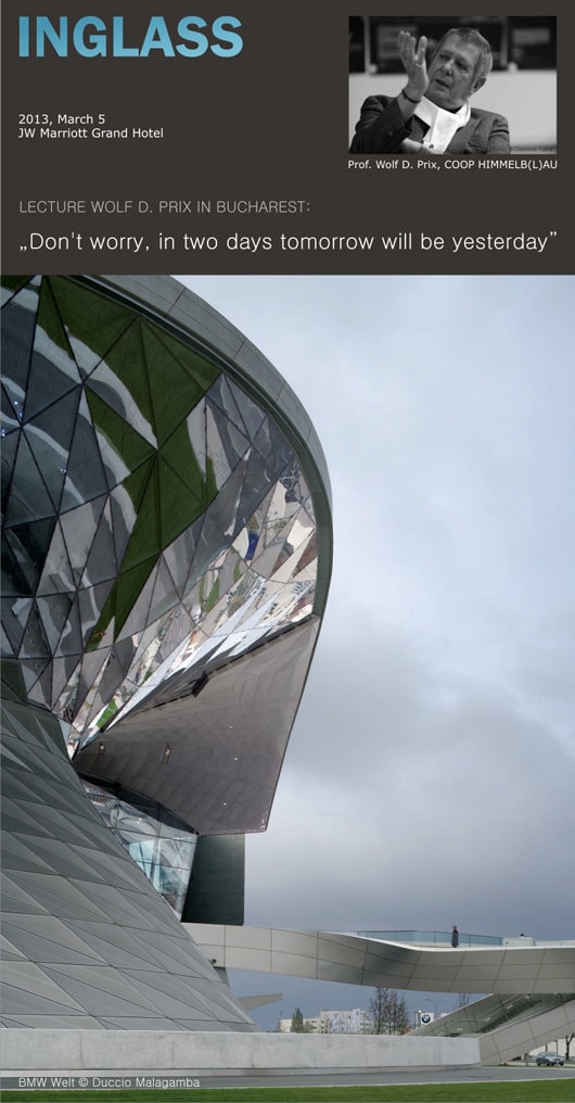 Wolf D. Prix, despre viitorul arhitecturii, la Bucuresti: “Don’t worry, in two days tomorrow will be yesterday”
