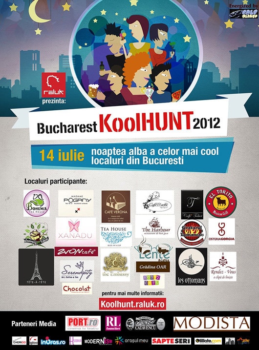 Bucharest KoolHunt 2012. Noaptea Alba a Celor Mai Cool Localuri