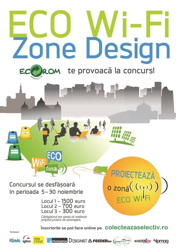 Ultima săptămână de înscrieri la concursul  Eco Wi-Fi Zone Design