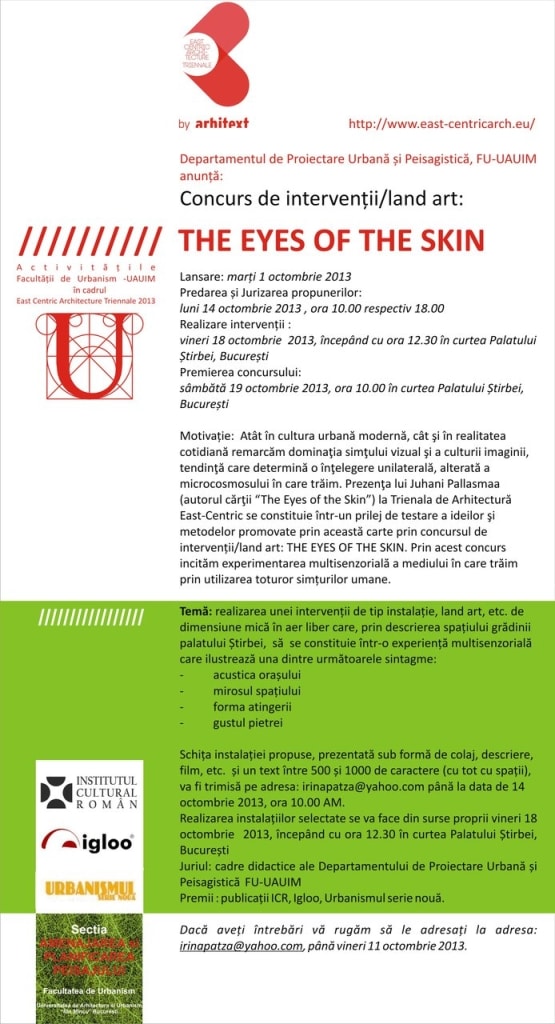Concurs de intervenţii/land art: THE EYES OF THE SKIN