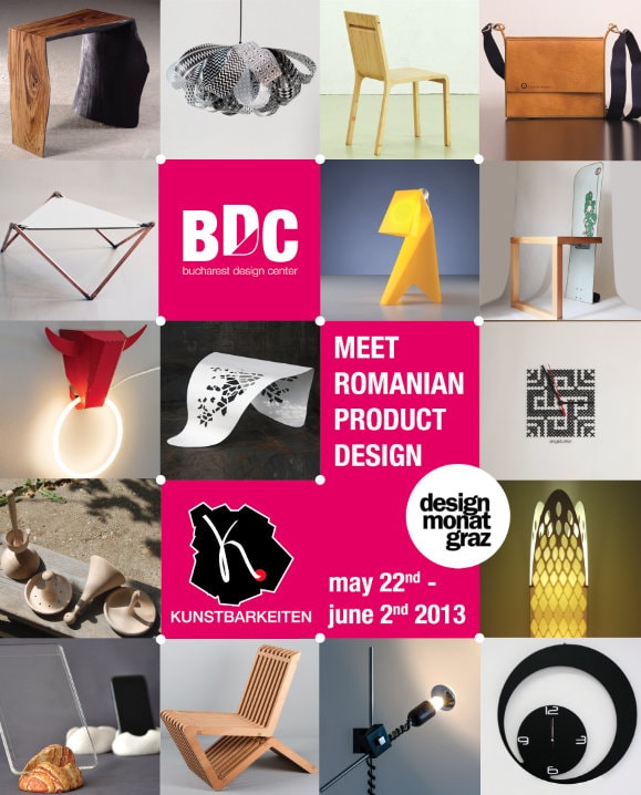 BUCHAREST DESIGN CENTER prezinta: „Design romanesc de produs: Punte intre culturi” in cadrul Graz Design Month