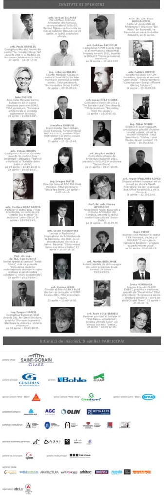 INGLASS 2012: invitaţi, speakeri, prezentări