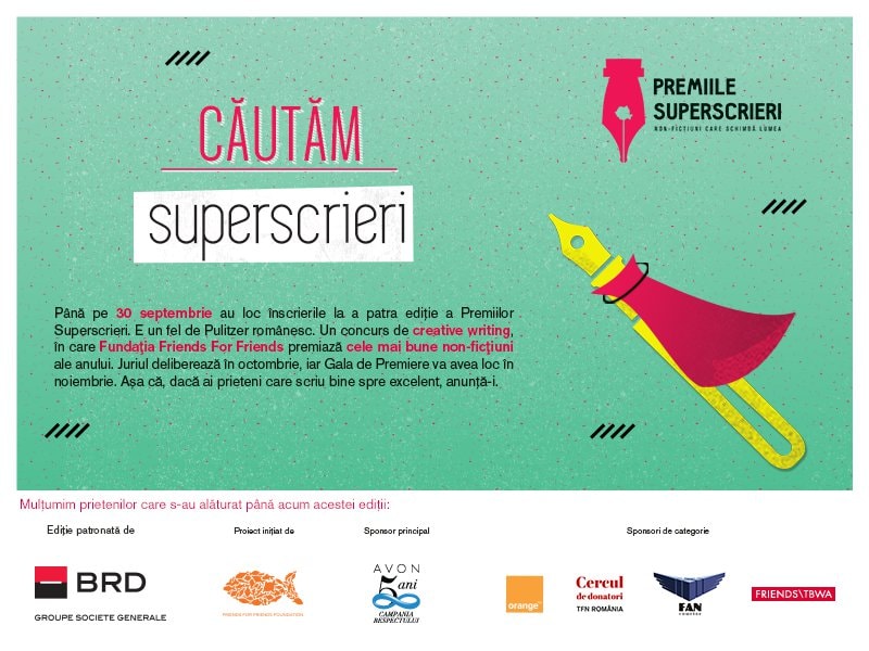 Premiile Superscrieri, ediția a IV-a – să spunem BRAVO autorilor-erou