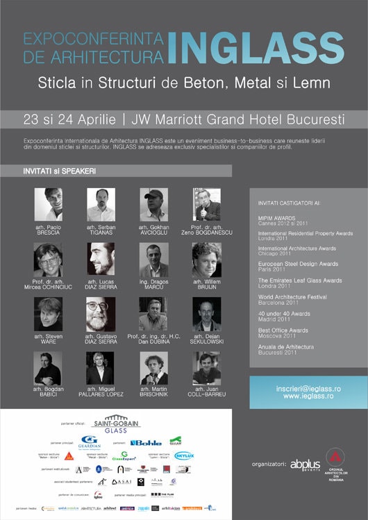 Arhitectura recentă a sticlei din Europa şi Asia, prezentată la INGLASS 2012