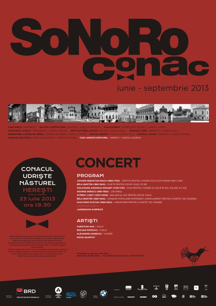 Concert SoNoRo la Conacul Udrişte-Năsturel din Hereşti