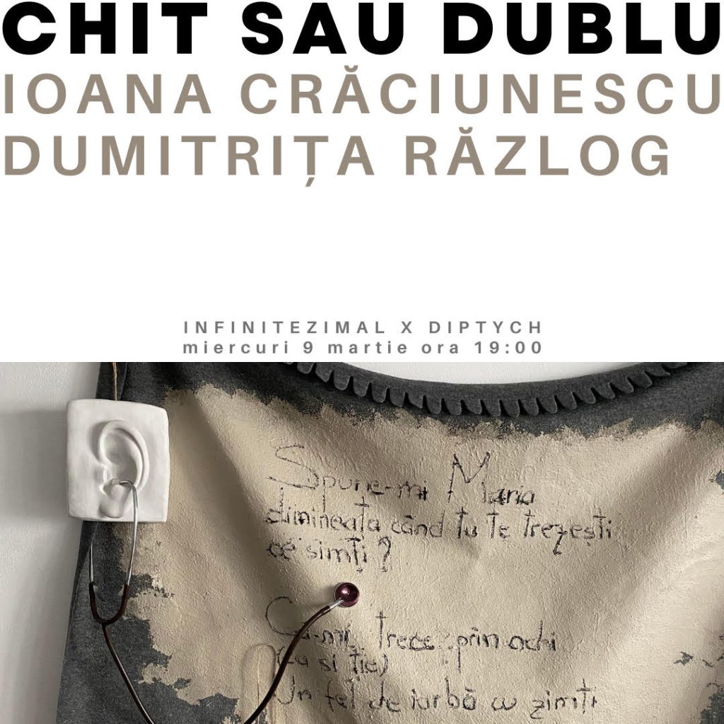 Revista INFINITEZIMAL propune o nouă întâlnire în spațiul expozițional Diptych